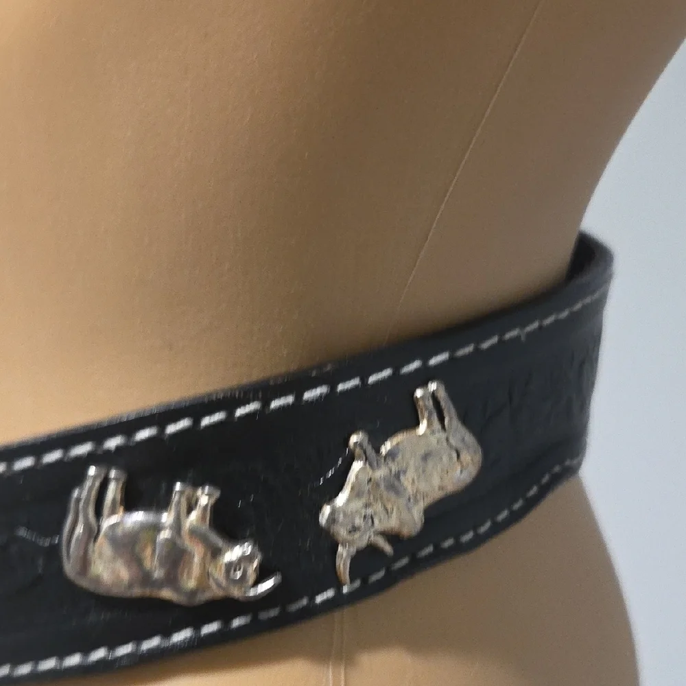 Men's Black Leather Belt